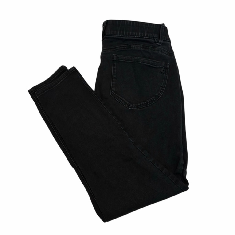 Democracy AbSolution Black Straight Leg Jeans Size 10 Mid Rise Sculpt Stretch - Picture 2 of 7